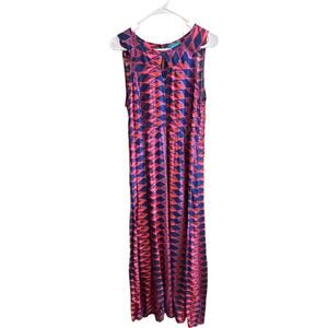 Escapada dress Womens XL Resortwear sundress geometric maxi Vacation Casual XL